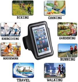 img 2 attached to 📱 Morris iPhone 6 Armband: Water Resistant Sports Armband with Key Holder for iPhone 7/7 Plus & More - Bundle with Screen Protector