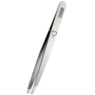 💗 effortlessly precise: rubis switzerland slanted tip tweezer with heart detail logo