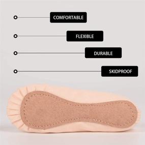 img 3 attached to 🩰 RUQIJI Canvas Ballet Shoes - Perfect Fit for Girls, Toddlers, Kids and Women - Full Sole Ballet Slippers for Enhanced Dance Practice