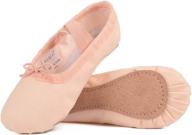 🩰 ruqiji canvas ballet shoes - perfect fit for girls, toddlers, kids and women - full sole ballet slippers for enhanced dance practice логотип