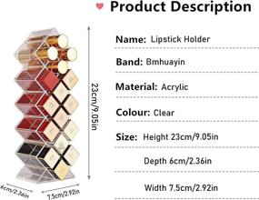 img 1 attached to 💄 (1 Pack) Clear Acrylic Lipstick Holder Organizer - Makeup Organizer Lipgloss Organizers Storage for 16 Lipsticks