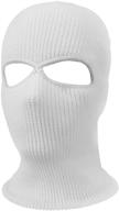 🧣 warm knit balaclava for adult, outdoor sports full face cover ski mask - 3 hole winter knitted mask logo