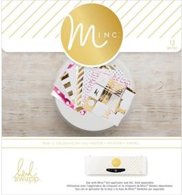 img 1 attached to 🎨 Heidi Swapp Minc Paper Packs for Foiling - 6 x 6 Inch Cardstock with Reactive Toner Designs - 5th Avenue Pack & Signature Pack - 48 Pieces: Elevate Your Crafts with Stunning Foil Accents