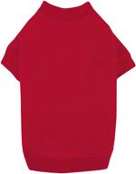 🐶 zack & zoey basic tee shirt for small/medium dogs, 14" – vibrant red color logo