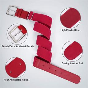 img 2 attached to 🧢 LEACOOLKEY: Ultimate Comfort Baseball Belt Accessories - Adjustable & Elastic for Men