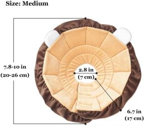 img 1 attached to 🐾 SunGrow Neuter Surgery Recovery Cone, 8-10 Inches, Donut Collar with Adjustable Loop Fasteners, Brown and Peach Comfort Tube, M Size, 1-pc