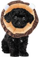 🐾 sungrow neuter surgery recovery cone, 8-10 inches, donut collar with adjustable loop fasteners, brown and peach comfort tube, m size, 1-pc logo