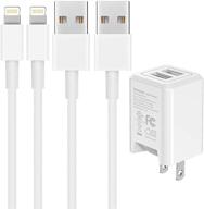 🔌 зарядное устройство для iphone с сертификатом apple mfi - veetone 2pack 6ft молния для передачи данных и зарядки usb и двухпортовое зарядное устройство с складным штекером - совместимо с iphone 12/11/xs/xr/x 8 7/ipad. логотип