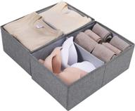 📦 folding open storage baskets for t-shirts and bras in drawers, books, electronics accessories, tv controller, tissues organizer for living room - pack of 2 (dark gray) логотип