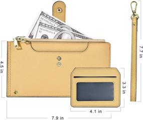 img 1 attached to Capacity Leather Wristlet Handbags & Wallets with Wallets Blocking Feature for Women