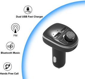 img 3 attached to 🚗 Alexa-Enabled 4-in-1 USB Car Charger with Dual Port, 22W / 4.4A Fast Charging for iPhones, Bluetooth Car Adapter, FM Transmitter, WiFi-Based Voice Assistant for Your Car