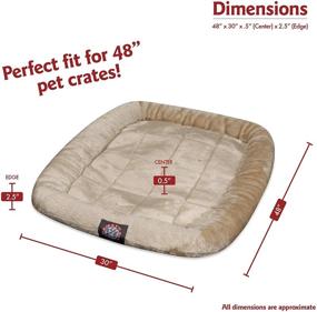 img 2 attached to 🐾 Comfortable and Stylish Charcoal Crate Pet Bed Mat by Majestic Pet Products