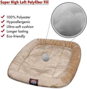 img 3 attached to 🐾 Comfortable and Stylish Charcoal Crate Pet Bed Mat by Majestic Pet Products