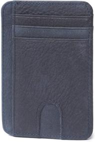 img 4 attached to Minimalist Credit Blocking Leather Wallets Men's Accessories