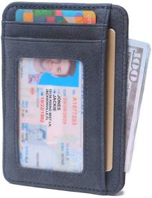 img 3 attached to Minimalist Credit Blocking Leather Wallets Men's Accessories