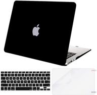 🔒 protective hard shell case for macbook air 13 inch (a1369 & a1466) - complete kit (2010-2017 release) - black logo