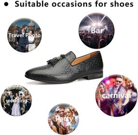 img 1 attached to MEIJIANA Classic Leather Loafers for Men's Wedding, Slip-On Shoes