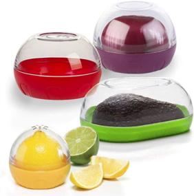 img 4 attached to 🥑 Happy Sales HSVK4: 4-piece Bundle for Onion, Tomato, Citrus, and Avocado Storage. BPA-Free!