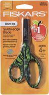 🔪 fiskars kids safety cut scissors - 5 inch heavy duty with blunt tip, round edge & non stick design, ideal for kindergarten or grade school classroom - top-rated youth scissors brand, suitable for ages 4+ and above logo