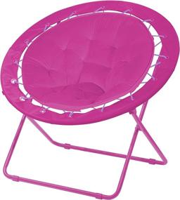 img 1 attached to Comfortable and Stylish Pink Urban Shop Bungee Saucer Chair, 30-inch