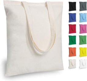 img 4 attached to 🛍️ TOPDesign 5, 12, 24, 48 & 192-Pack Cotton Tote Bags: Economical, Lightweight & Reusable Shopping Bags for DIY & More