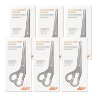 🔪 10420 100% all-metal scissors, (6-pack) food grade - stylish functional art by karim rashid logo