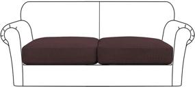 img 4 attached to 🛋️ Brown Sofa Cushion Cover - High Stretch Seat Cushion Protector for Furniture - Soft Flexibility with Elastic Bottom - Sofa Slipcover with 2-Piece Cushion Covers