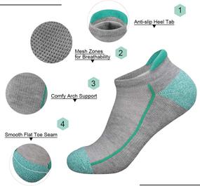 img 1 attached to 🧦 Heatuff Women's Low Cut Ankle Athletic Socks - Cushioned Running Performance Breathable Tab Sock (Pack of 6)