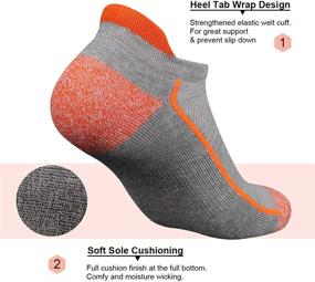 img 2 attached to 🧦 Heatuff Women's Low Cut Ankle Athletic Socks - Cushioned Running Performance Breathable Tab Sock (Pack of 6)