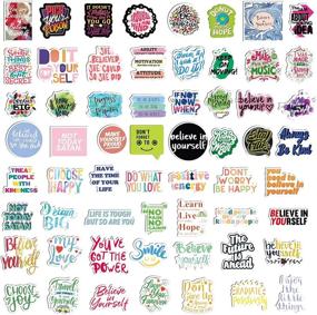 img 3 attached to Empowering Collection of 200Pcs Inspirational Vinyl Stickers for Teens and Adults - Perfect for Water Bottles, Books, Laptops, Phones, and More!