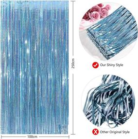 img 2 attached to 🎉 CYLMFC Foil Fringe Curtains: Stunning Party Decorations - 2 Pack 3 x 8ft Tinsel Backdrop for Memorable Celebrations, Weddings, Bridal Showers & Bachelorettes