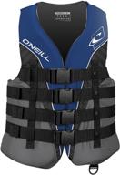 🌊 o'neill men's superlite uscg life vest, pacific smoke black white, xxl logo