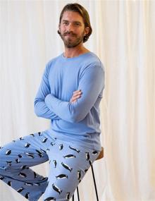img 1 attached to Leveret Pajamas Cotton Fleece Penguin Men's Clothing for Sleep & Lounge