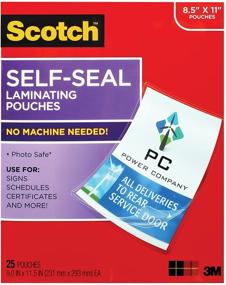 img 4 attached to 📚 Scotch Self-Seal Laminating Pouches: 25 Pack, Letter Size (LS854-25G-WM) - Easy & Efficient Lamination Solution