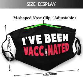 img 2 attached to 🎭 Set of 3 Reusable Unisex Fashion Dust Face Masks with Nose Bridge - Vaccinated Edition