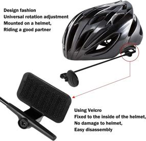 img 2 attached to 👀 Adjustable Bike Helmet Rear View Mirror for Safe Riding - Turboom 360° Rotation for Adults & Kids