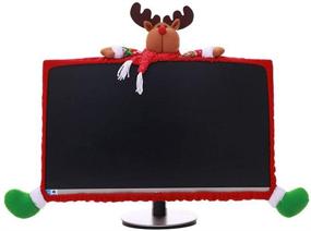 img 4 attached to 🖥️ Обложка для монитора Orgrimmar на Рождество (19"-27") - эластичная защита от пыли для компьютера и телевизора для дома, магазина, офиса, фотосъемки и Нового года.