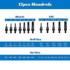 img 3 attached to 🔧 Набор инструментов AKKTOL 16" - Ривнутовая гайка с глухим риветтером, включает 12 метрических и дюймовых шейверов, 120 штук риветных гаек, прочный кейс - M3 M4 M5 M6 M8 M10 M12, 10-24, 1/4-20, 5/16-18, 3/8-16, 1/2-13