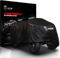 waterproof 210d oxford all weather atv cover - durable tear proof storage for quad 4 wheeler - fits up to 101 inch - outdoor protection with reflective night vents & adjuster buckle bag logo