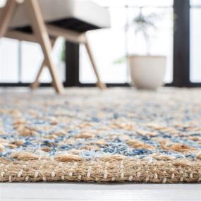 img 1 attached to 🏖️ Safavieh Cape Cod Collection Handmade Coastal Braided Jute Area Rug, 3' x 5', Natural/Blue