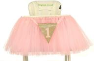 🎀 add charm to your party with originals group 1st birthday baby pink tutu skirt for high chair decoration - perfect party supplies логотип