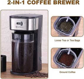 img 2 attached to ☕ Efficient and Versatile LITIFO Iced Tea Maker and Iced Coffee Maker with Taste Customization – 3-Quart Pitcher, Sliding Strength Selector, Stainless Steel Decoration, Black