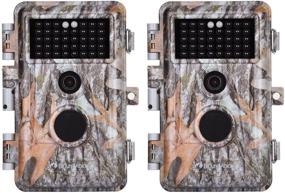 img 4 attached to 📸 2-Pack Game Trail Deer Cameras - 24MP 1296P H.264 MP4 Video - No Glow Wildlife Hunting Cams with Night Vision - Motion Activated - Waterproof & Password Protected - Photo & Video Mode - Time Lapse & Time Stamp