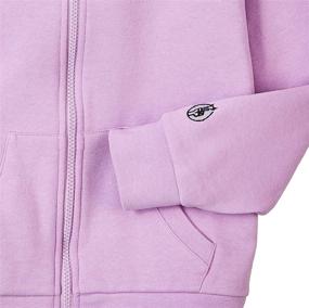 img 2 attached to 👕 Soft Brushed Fleece Zip-Up Hooded Sweatshirt Hoodie for Boys or Girls, Ages 4-12 - Kid Nation