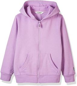 img 3 attached to 👕 Soft Brushed Fleece Zip-Up Hooded Sweatshirt Hoodie for Boys or Girls, Ages 4-12 - Kid Nation