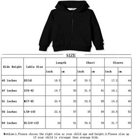 img 1 attached to 👕 Soft Brushed Fleece Zip-Up Hooded Sweatshirt Hoodie for Boys or Girls, Ages 4-12 - Kid Nation