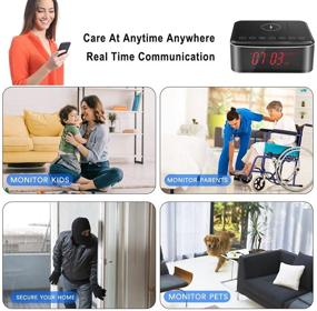 img 1 attached to 📷 Ultimate Spy WiFi Camera: Alarm Clock, Bluetooth Speaker, Wireless Charger | Nanny Cam with Phone App, Night Vision & Wide-Angle Lens | Motion Activated for Enhanced Indoor Security