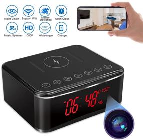 img 3 attached to 📷 Ultimate Spy WiFi Camera: Alarm Clock, Bluetooth Speaker, Wireless Charger | Nanny Cam with Phone App, Night Vision & Wide-Angle Lens | Motion Activated for Enhanced Indoor Security