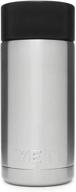 🌡️ yeti rambler 12oz stainless steel bottle with hot shot cap: vacuum insulated excellence logo