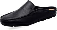 go tour slippers breathable leather men's shoes for loafers & slip-ons logo